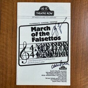 ALISON FRASER CHIP ZIEN Signed Playbill MARCH OF THE FALSETTOS Playwrights 1981